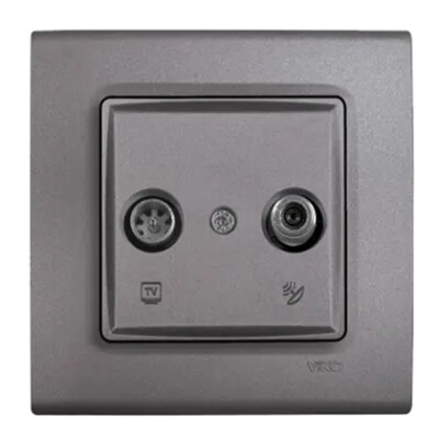 Viko Linnera Life Granit Grisi TV-SAT Sonlu (Çerçeve Hariç) 90442085 - Viko