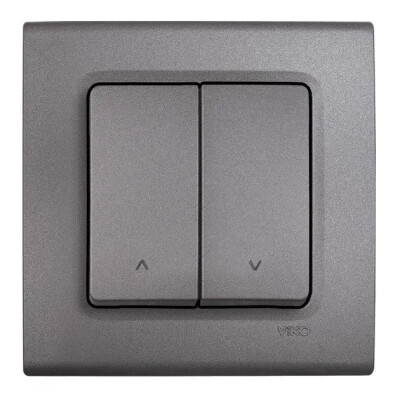 Viko Linnera Life Granit Grisi Jaluzi Kumanda Anahtarı (Çerçeve Hariç) 90442016 - Viko