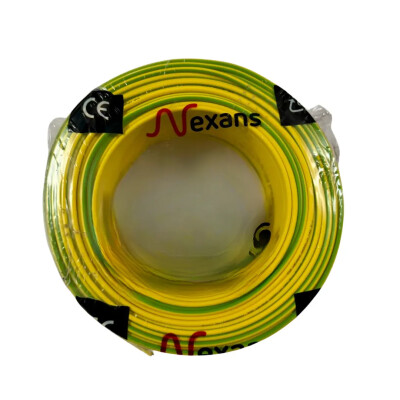 Nexans NYA Kablo 6 mm² Sarıyeşil ( H07Z1-U ) Halogen Free - NEXANS