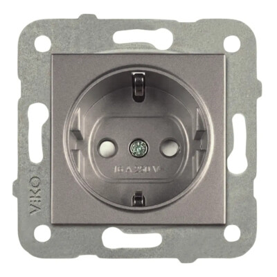 Artline Novella/Trenda Antrasit Topraklı Priz Ç.K. Kapak (Mekanizma Hariç) - Viko Artline