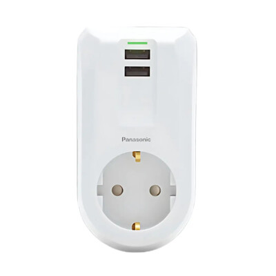 Panasonic Tekli Fiş Priz Şok Korumalı USB 5V 2A WATC00033GR-TR - Viko