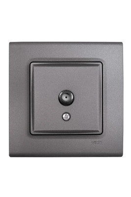 Viko Linnera Life Granit Grisi Uydu Priz F Konnektör-Sonlu Mekanizma + Kapak (Çerçeve Hariç) 90442096 - Viko