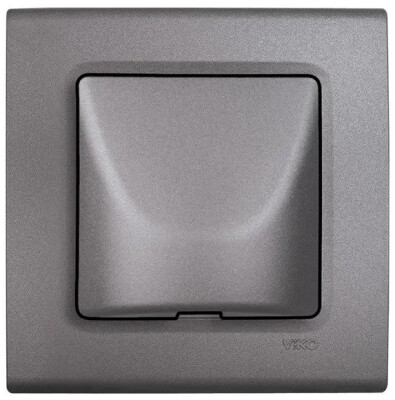 Viko Linnera Life Granit Grisi Kablo Çıkış Kapak Mekanizma (Çerçeve Hariç) 90442077 - Viko