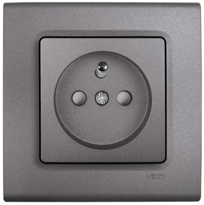 Viko Linnera Life Granit Grisi UPS Priz Mekanizma Kapak (Çerçeve Hariç) 90442045 - Viko