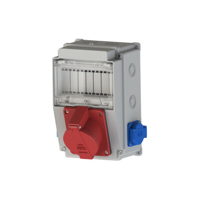 Nead 5027 Kombinasyon Kutusu 5X16A 1 Adet Ön+1x16A 2 Adet Yan - NEAD