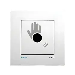Viko Karre Meridian Beyaz Temassız Anahtar Mekanizma Düğme Kapak 90961083 - 1