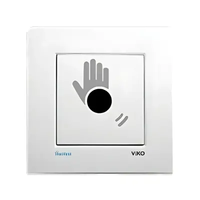 Viko Karre Meridian Beyaz Temassız Anahtar Mekanizma Düğme Kapak 90961083 - 1