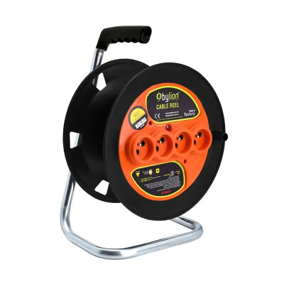 BYLION PMK-10000-F 50 Metre Kapasiteli Boş Plastik Seyyar Makara Ø280 IP20 F Tipi - BYLION