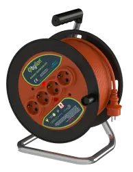 BYLION PMK-50325-F Plastik Seyyar Makara Ø280 IP20 F Tipi 3x2,5 TTR 50M Turuncu Kablo - 1