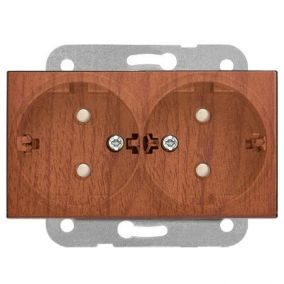 Artline Novella/Trenda Ceviz İkili Topraklı Priz Kapak (Mekanizma Hariç) - Viko Artline