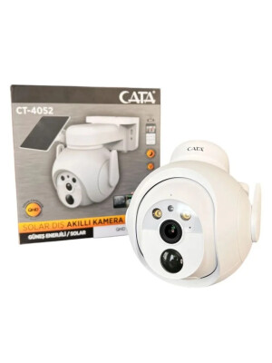 Cata CT-4052 Akıllı IP Solar Kamera Gece Görüşlü Full HD 1080p - Cata