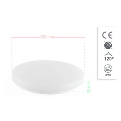 ACK AT10-83000 36W Yuvarlak Led Armatür Sıva Üstü 3000 K Günışığı - 3