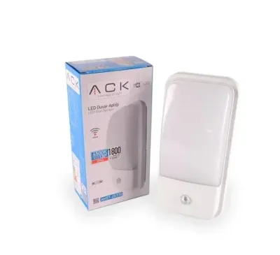 ACK AH07-05330 20W Sensörlü Led Duvar Apliği Beyaz Kasa 6500K Beyaz Işık IP44 - 3