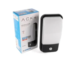 ACK AH07-05431 20W Sensörlü Led Duvar Apliği Siyah Kasa 6500K Beyaz Işık IP44 - 3