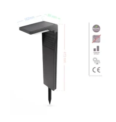 ACK AG60-03801 8W/H Solar Led Bahçe Armatürü Kazıklı 3000K Günışığı - 5