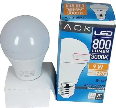ACK AA13-00921 9W A60 4000K Led Ampul Sıcak Beyaz - 2