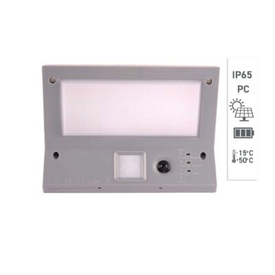 ACK AG60-07851 Solar Duvar Apliği Hareket Sensörlü Dimli IP65 3000K Günışığı - 1