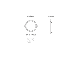 Jupiter LD513 B 12W Yuvarlak Downlight Led 4000K Sıcak Beyaz - 2