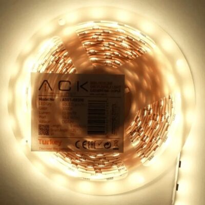 ACK AS01-02501 10W/mt 12V 120 Ledli Şerit Led 4000K Sıcak Beyaz - 1