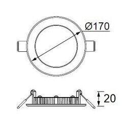 Jupiter LD472 S 12W Yuvarlak Panel Led Siyah Kasa 3000K Günışığı - 2