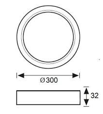 Jupiter LC444 B 24W Yuvarlak Panel Led Siyah Kasa Günışığı 3000K - 2