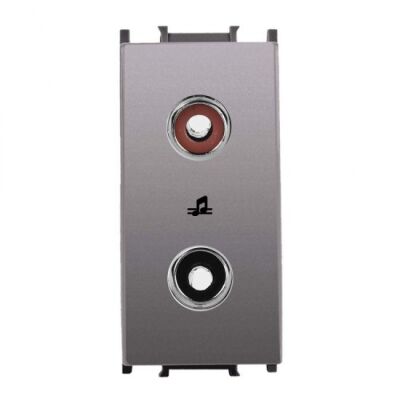 Thea Panasonic Modüler Antrasit Müzik Yayın Priz Altlık + Düğme/Kapak 1M - 1