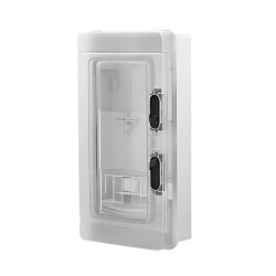 Çetinkaya 170x350x100 Monofaze Elektronik Saat 6 Sigorta Şeffaf Kap - 1