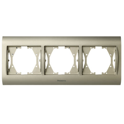 Viko Panasonic Thea Blu Inox Matt+Dore Üçlü Çerçeve - 1