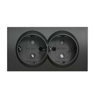 Viko Panasonic Thea Blu Füme İkili Top Priz Düğme Kapak (Çerçeve Hariç) - 1