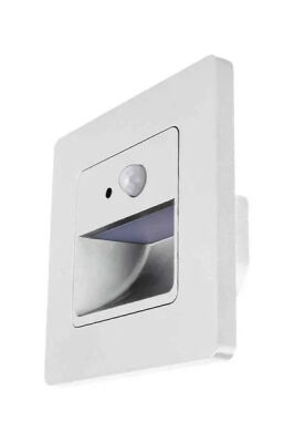 ACK AH07-00400 3000K Günışığı 1W Beyaz Kasa Sensörlü Duvar Armatürü - 1
