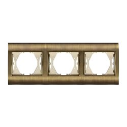 Viko Panasonic Thea Blu Antıque + Dore Üçlü Çerçeve - 1
