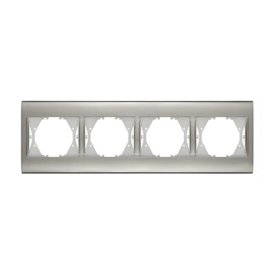 Viko Panasonic Thea Blu Chrome Matt + Beyaz Dörtlü Çerçeve - 1