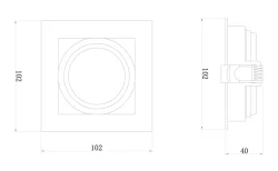Jupiter JK639 S Kare Hareketli Spot Boş Siyah Kasa - JUPİTER (1)