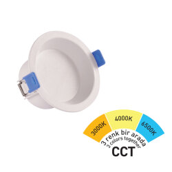 ACK AD01-00790 7W 3 Renkli Beyaz Kasa Downlight Led Spot - ACK (1)