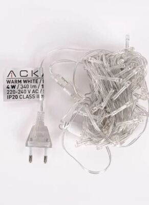 ACK AS90-00400 220v Eklenebilir Ledli Yılbaşı Ağacı Süsleme 3000K Günışığı - 3