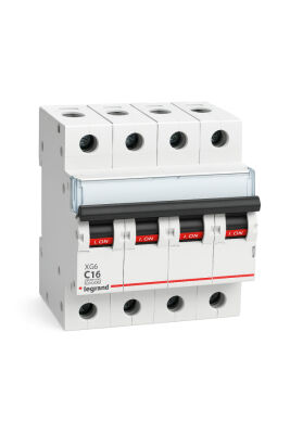 Legrand - 433704 4x16 Amper 6kA C Tipi Xg6 Otomatik Sigorta - 1