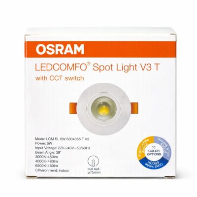 Osram OLS006 6W Yuvarlak Hareketli Led Spot 3000K Gün Işığı - 3