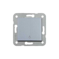 Artline Novella/Trenda Gümüş Light Düğme (Çerçeve Hariç) - Viko Artline