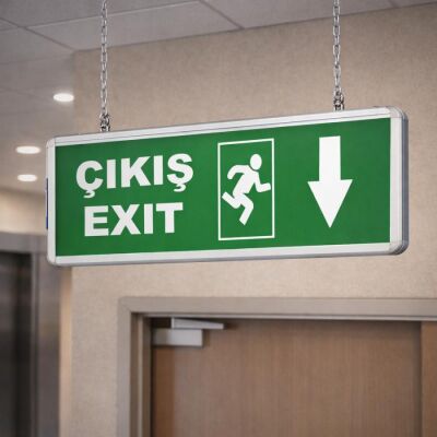 Pelsan Exıt Çıkış Aşağı Ok 3 SAAT 203888 - 2