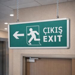 Cata CT-9170 Üç Saat Akülü Led Exit Çıkış Armatürü - Cata (1)