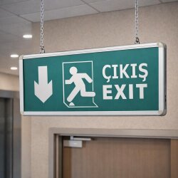 Cata CT-9167 3W Ledli Exit Çıkış Armatürü 3 Saat Akülü - Cata (1)