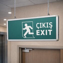 Cata Ct-9166 Exit Çıkış Armatürü Ledli 3 Saat Akülü - Cata (1)