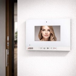 Audio 001188 7 inç Beyaz Bus Plus Görüntülü Diafon - Audio (1)