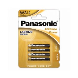 Panasonic AAA Alkalin Power İnce Pil 4'lü - Panasonic