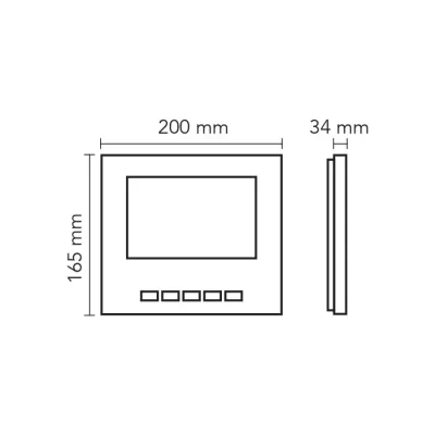 Audio 7 İnç Diafon Renkli Şube Kapak Dahil 001730 - 3