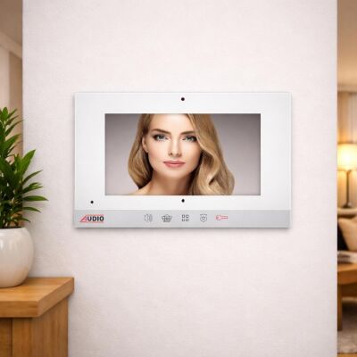 Audio 001192 7 inç Beyaz Bus Plus Görüntülü Diafon - Audio (1)