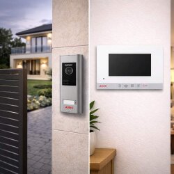 Audio 001460 4.3 inç Beyaz Bus Plus Mekanik Butonlu Görüntülü Villa Set - Audio (1)