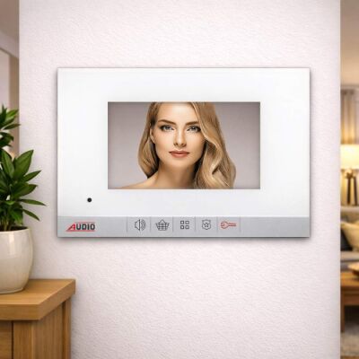 Audio 001180 4.3 inç Beyaz Bus Plus Görüntülü Diafon - 3