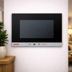 Audio Bus Plus Yeni Seri 7 İnç Görüntülü Siyah Dıafon Mekanik Butonlu - Audio (1)