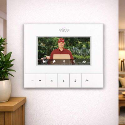 Visio 4.3'' Görüntülü Plus Diafon (Handsfree) Beyaz - VİSİO (1)